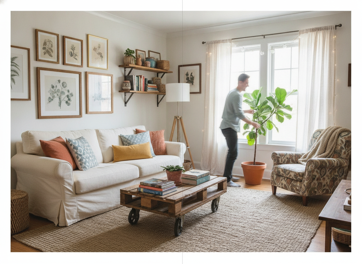 Je eerste eigen woonkamer inrichten met een beperkt budget doe je zo