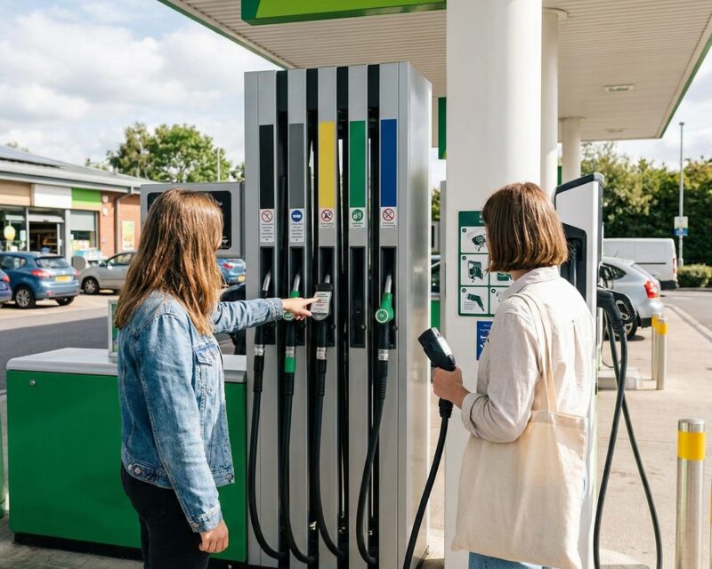 Wat de codes op de brandstofpomp en de laadpaal betekenen