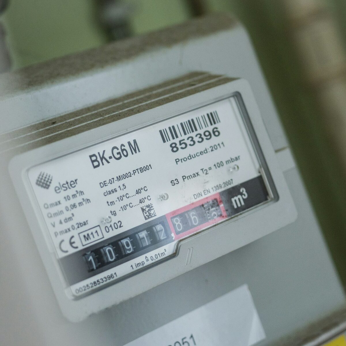 Slimme energiemeter in de meterkast van een appartement